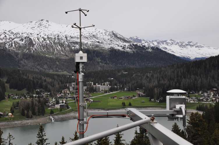 Enlarged view: View from the tower at Davos/CH