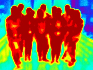 Thermal image of participating group