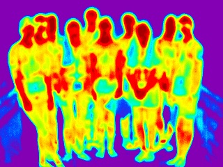 Thermal image of participating group